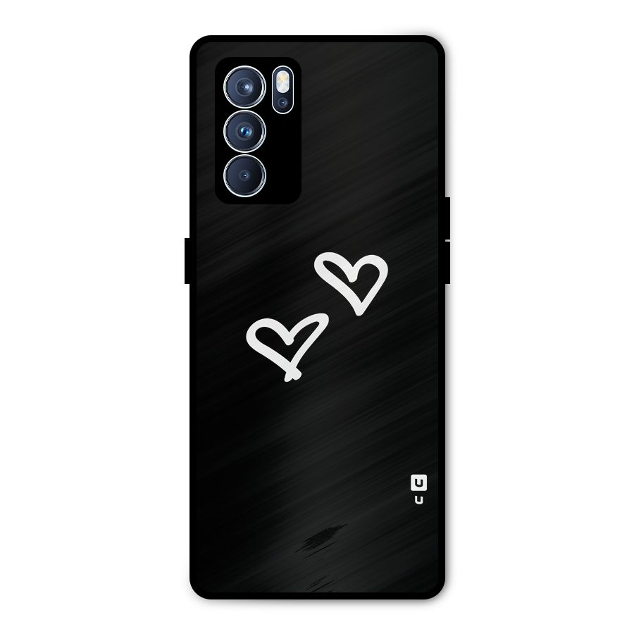 Hearts Love Metal Back Case for Oppo Reno6 Pro 5G