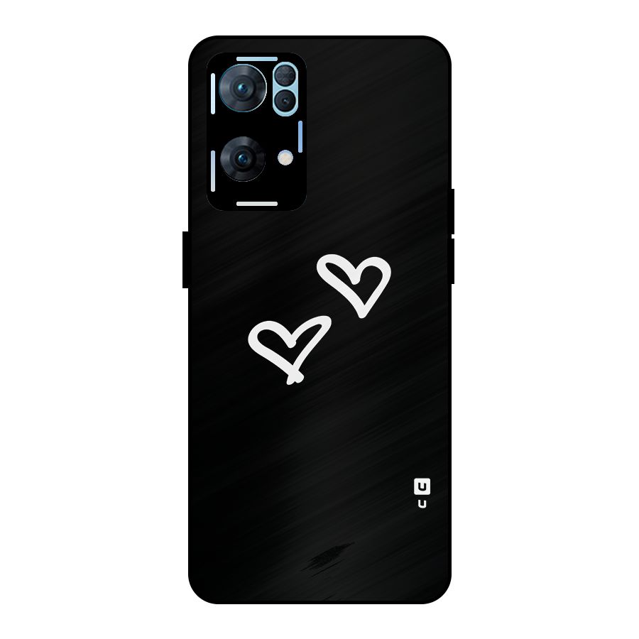 Hearts Love Metal Back Case for Oppo Reno7 Pro 5G