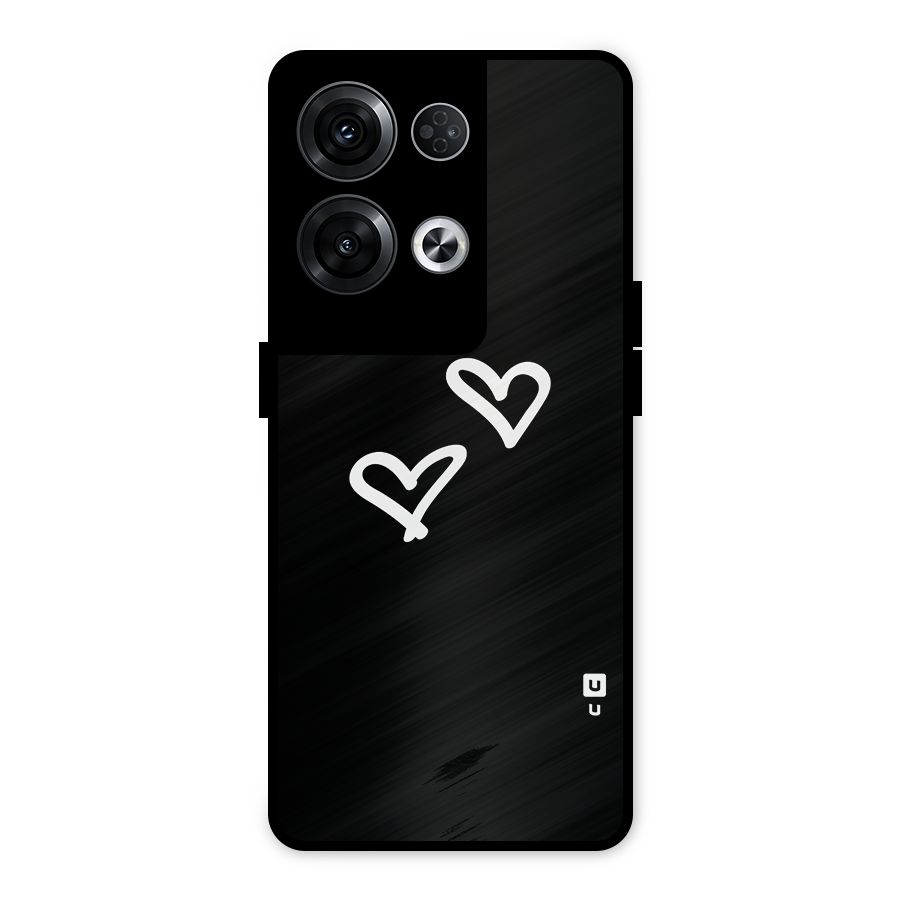 Hearts Love Metal Back Case for Oppo Reno8 Pro 5G