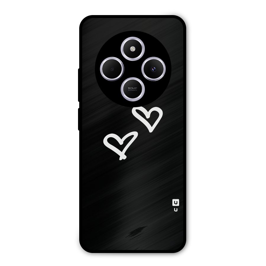 Hearts Love Metal Back Case for Poco C75 5G