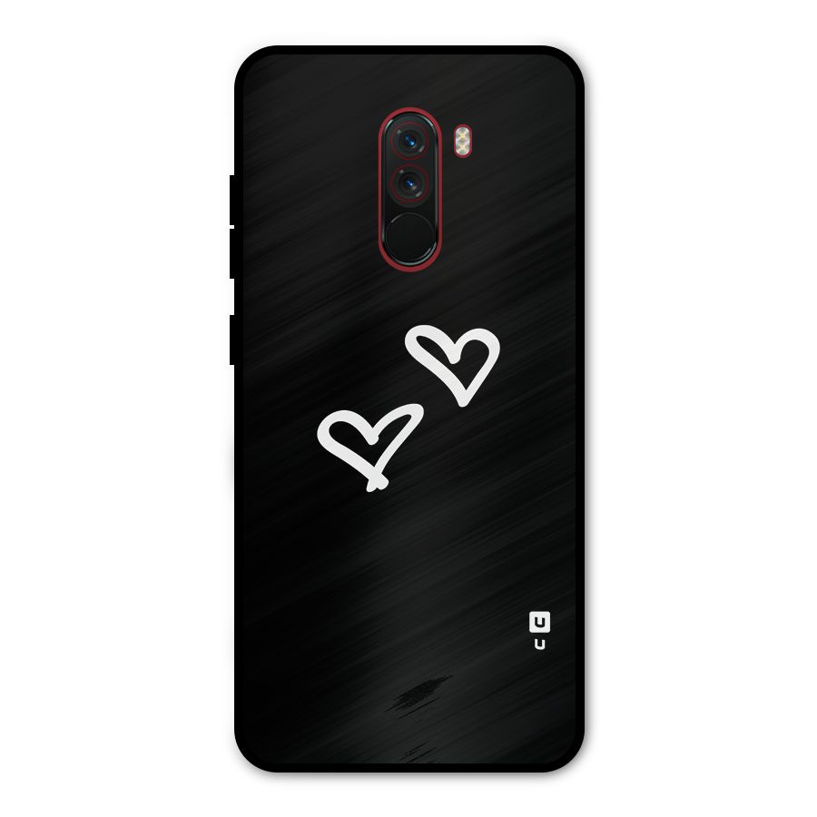 Hearts Love Metal Back Case for Poco F1