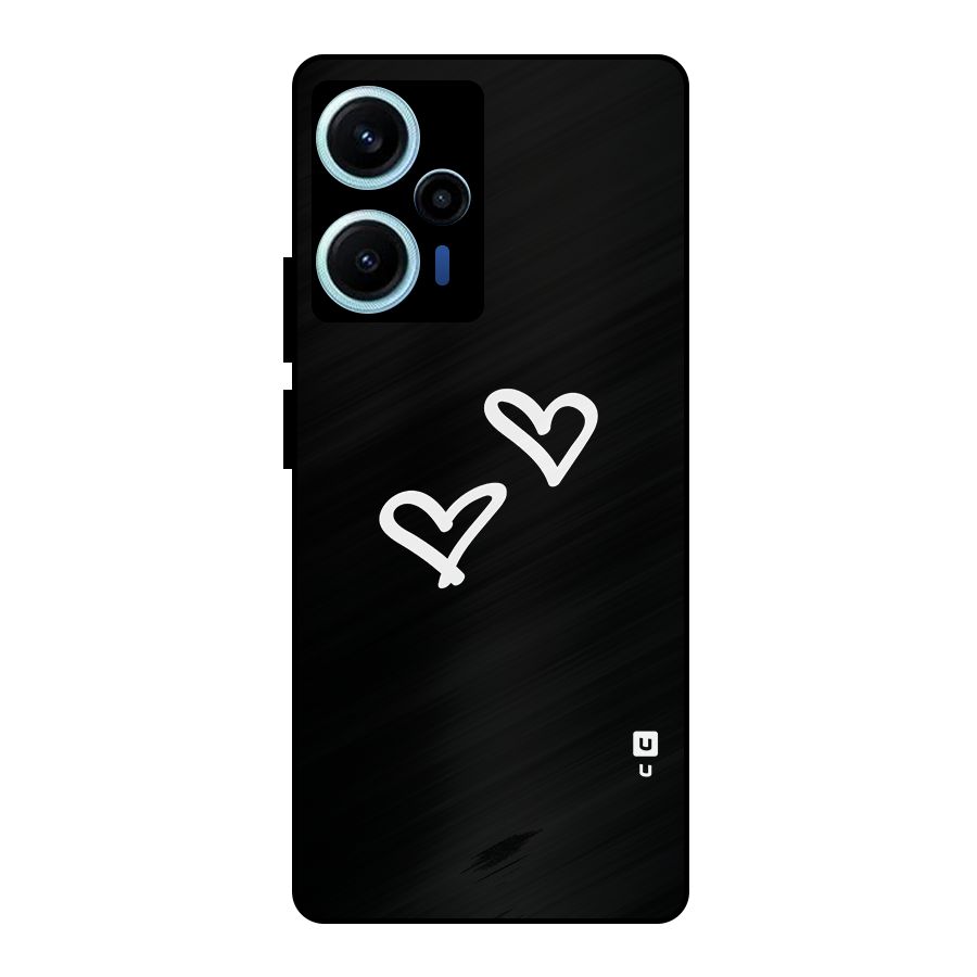 Hearts Love Metal Back Case for Poco F5