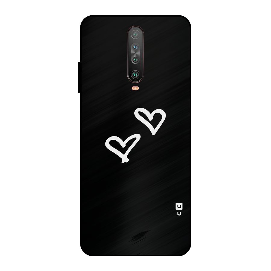 Hearts Love Metal Back Case for Poco X2