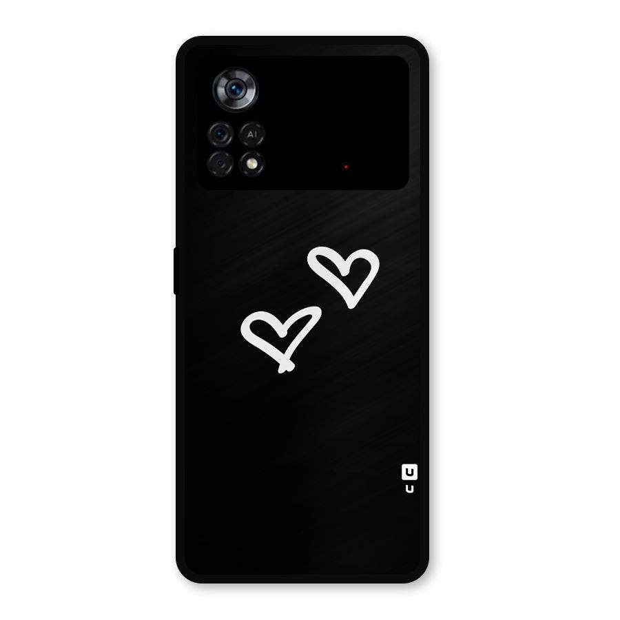 Hearts Love Metal Back Case for Poco X4 Pro 5G