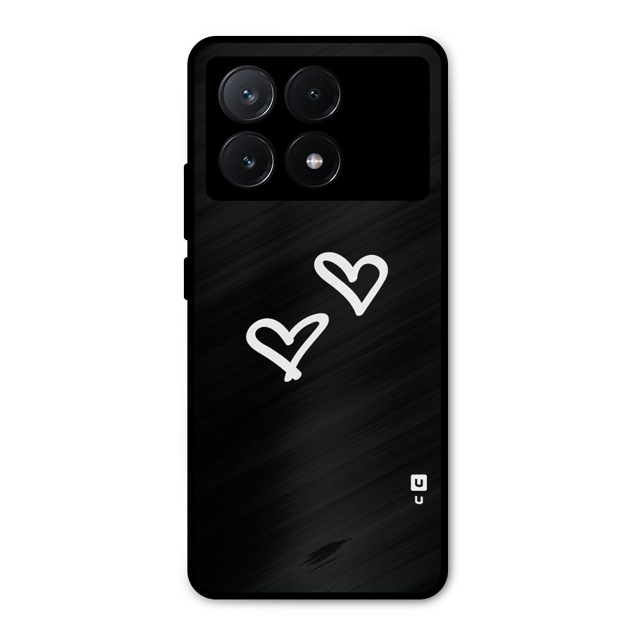 Hearts Love Metal Back Case for Poco X6 Pro