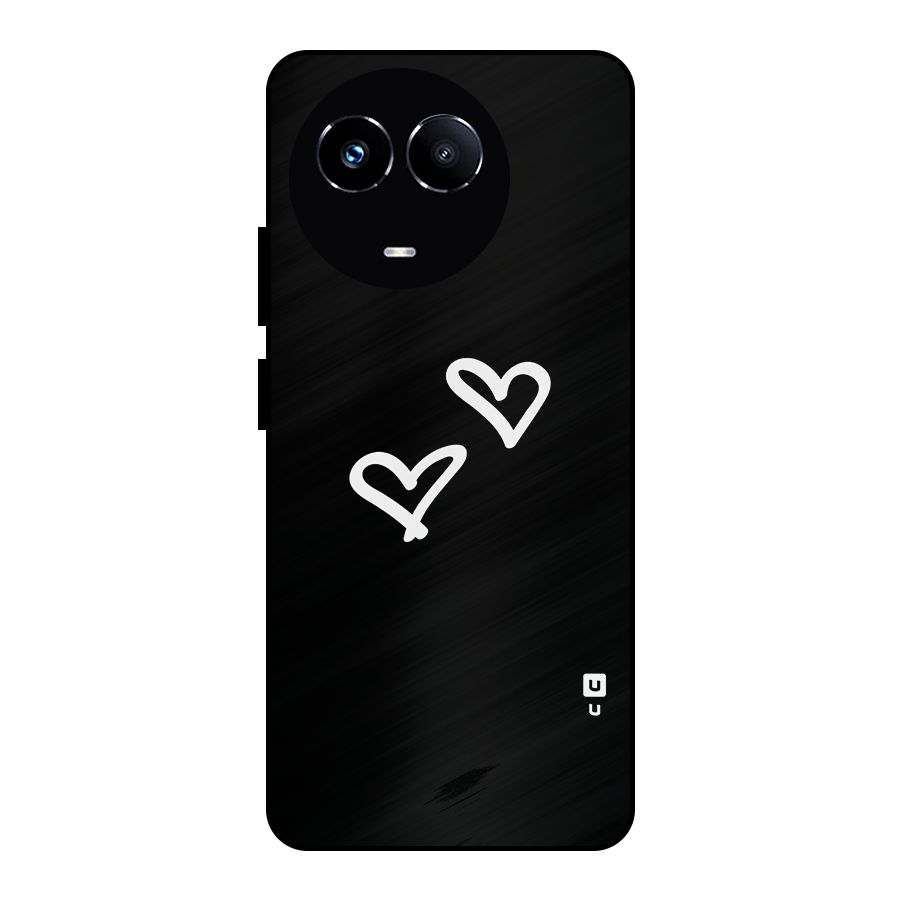 Hearts Love Metal Back Case for Realme 11X