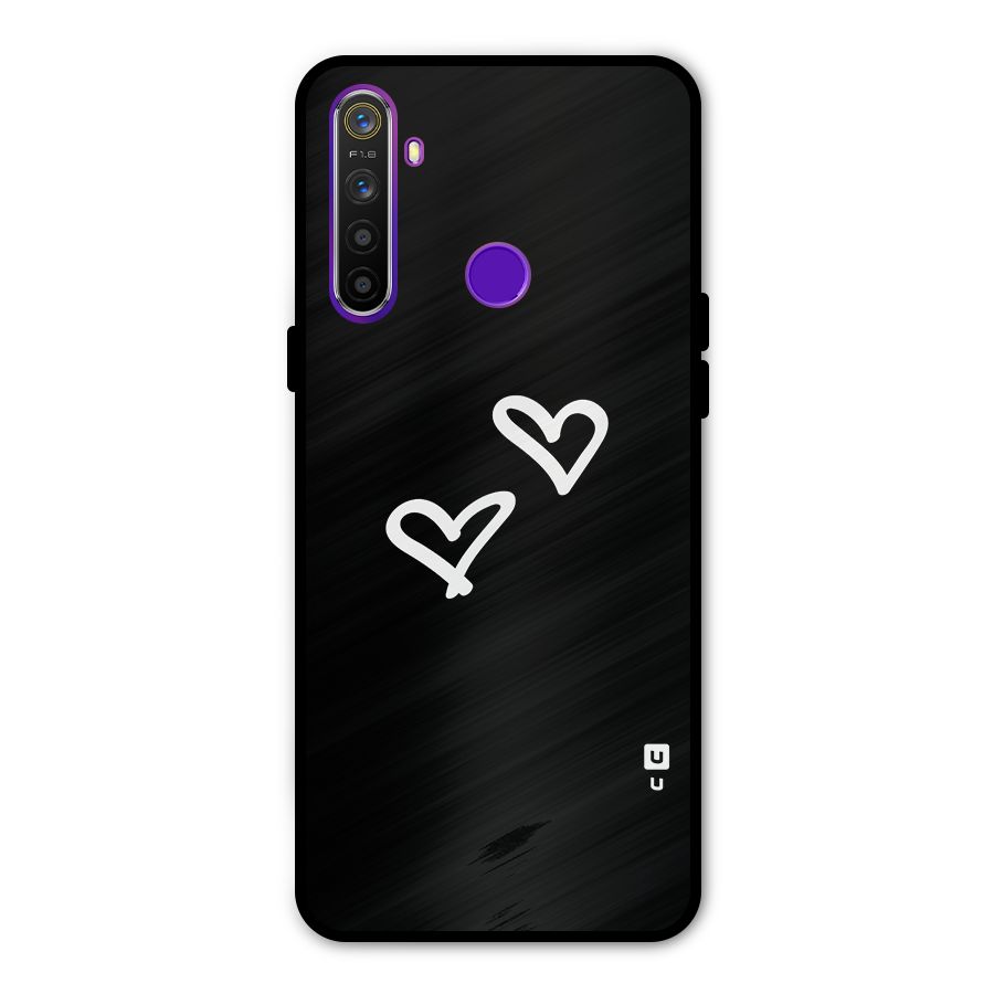 Hearts Love Metal Back Case for Realme 5