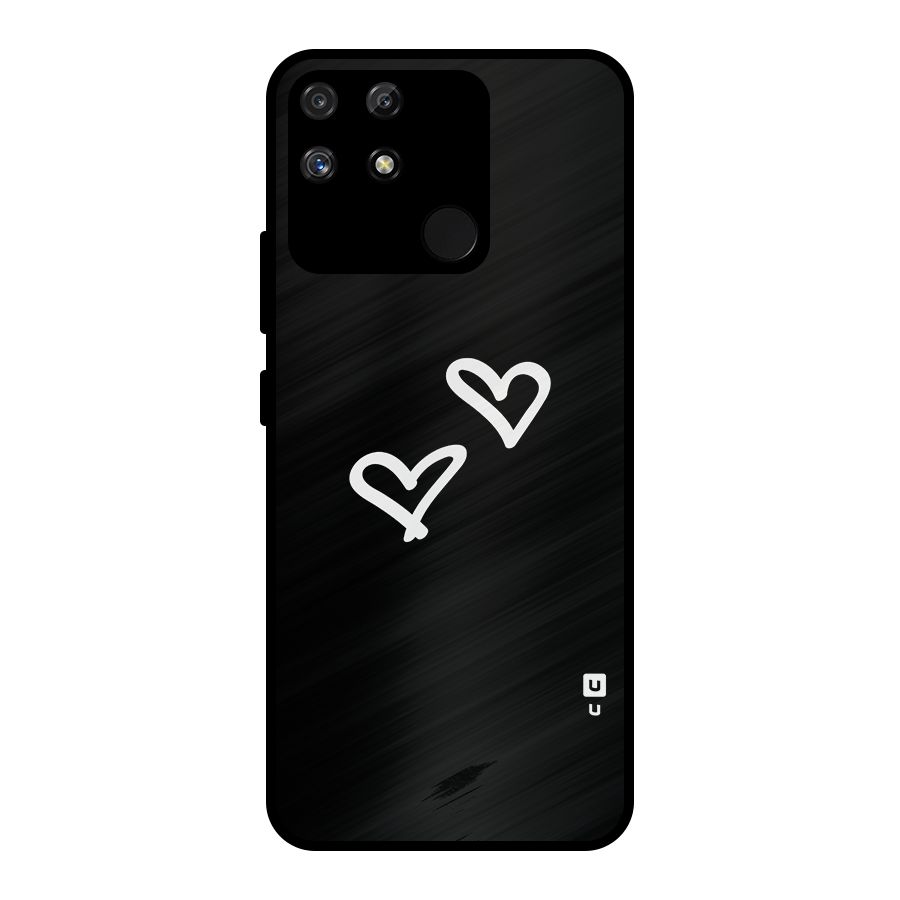 Hearts Love Metal Back Case for Realme Narzo 50A