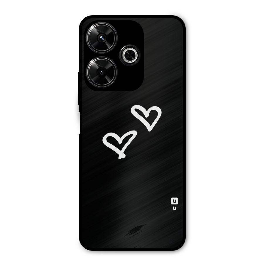 Hearts Love Metal Back Case for Redmi 13 5G