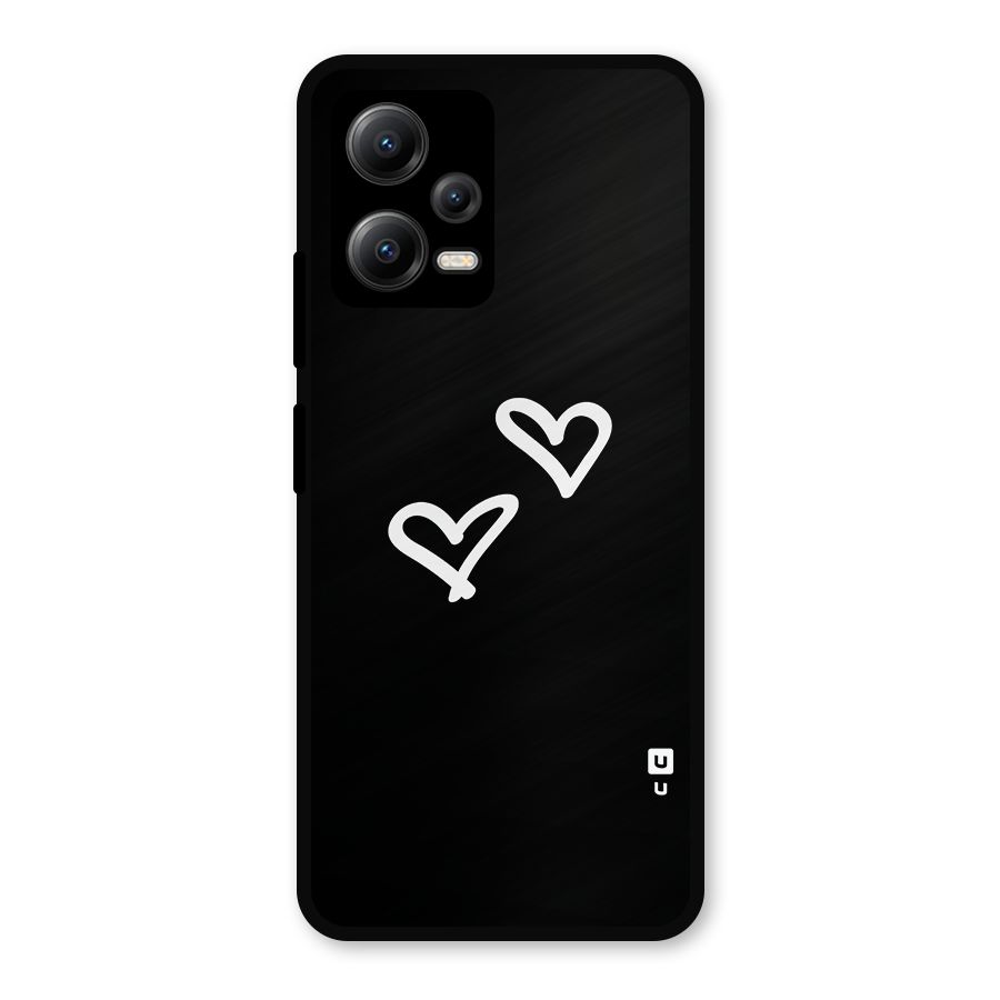 Hearts Love Metal Back Case for Redmi Note 12 5G