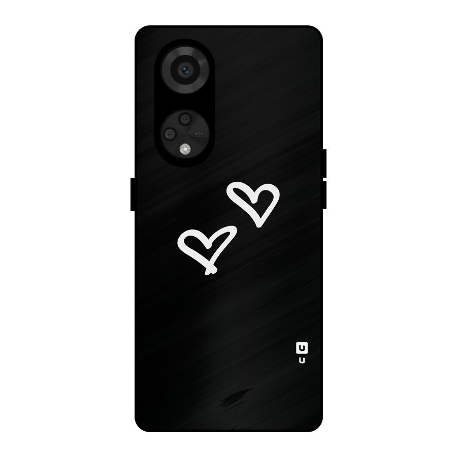 Hearts Love Metal Back Case for Reno8 T 5G