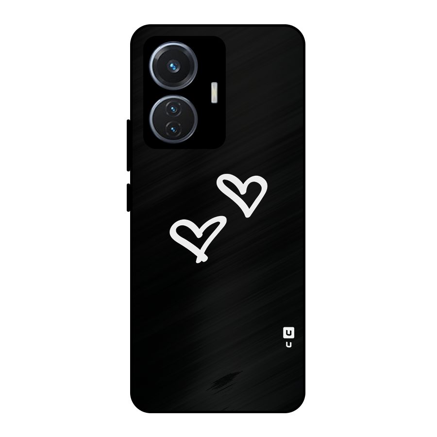 Hearts Love Metal Back Case for Vivo T1 44W