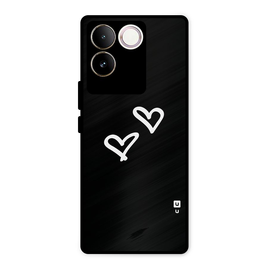 Hearts Love Metal Back Case for Vivo T2 Pro