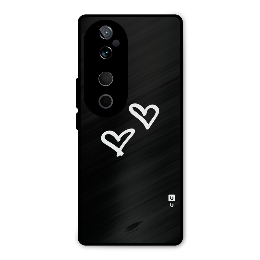 Hearts Love Metal Back Case for Vivo T3 Ultra