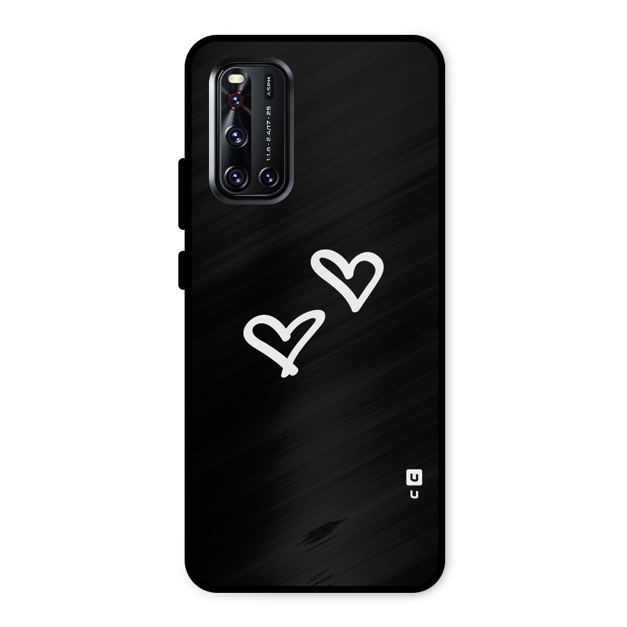 Hearts Love Metal Back Case for Vivo V19