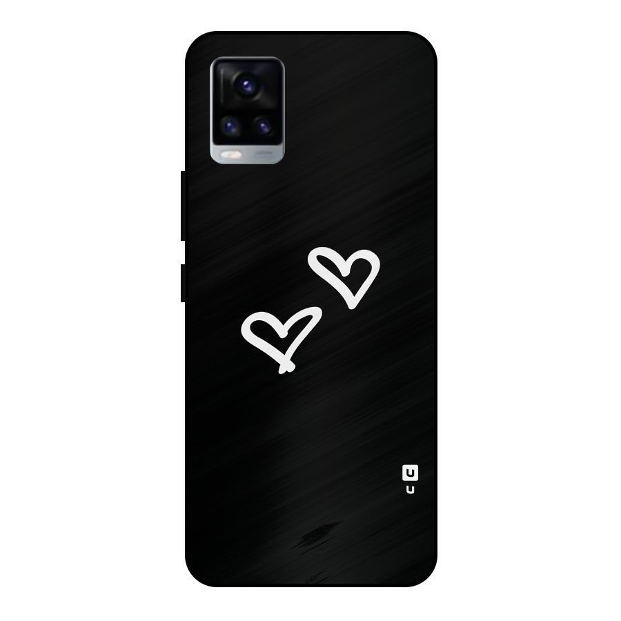 Hearts Love Metal Back Case for Vivo V20 2021