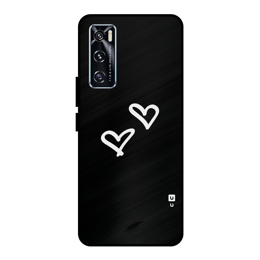 Hearts Love Metal Back Case for Vivo V20 SE