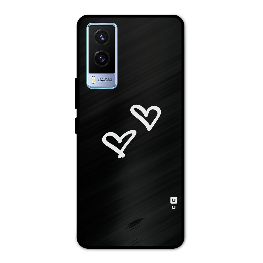 Hearts Love Metal Back Case for Vivo V21e 5G