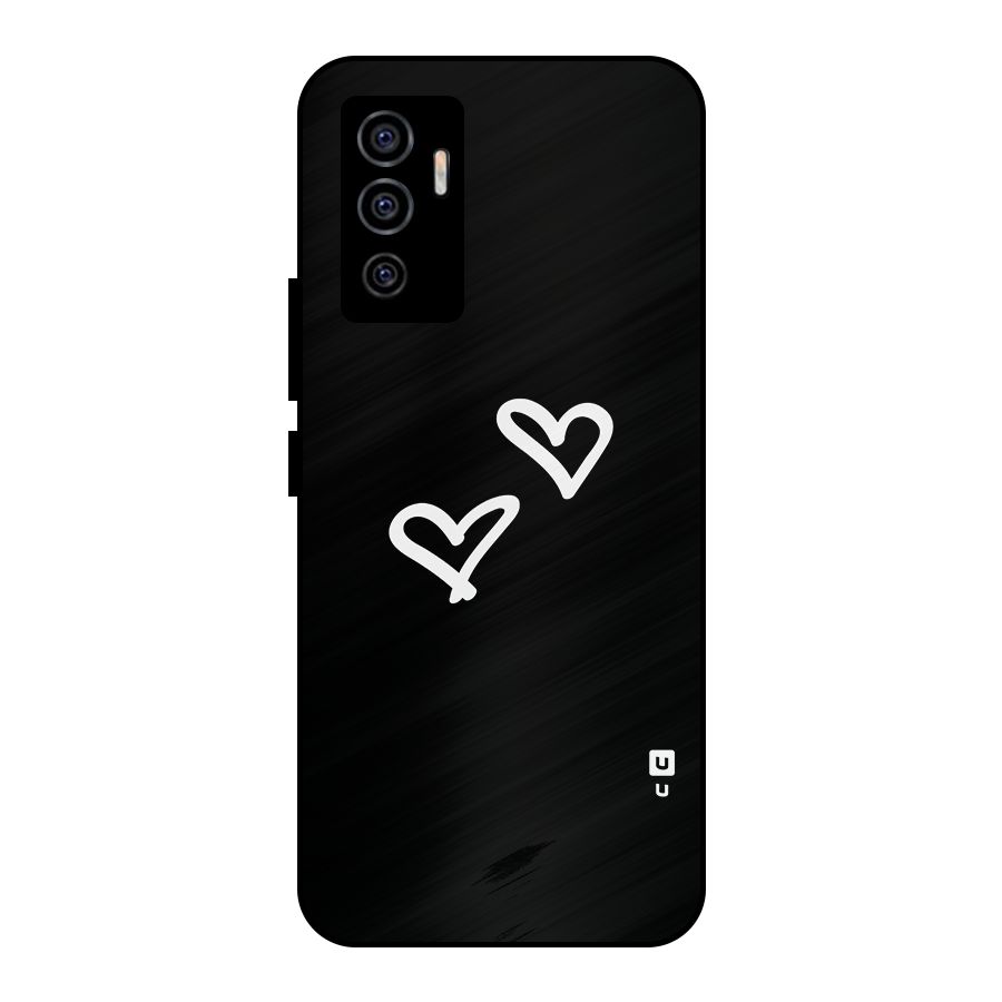 Hearts Love Metal Back Case for Vivo V23e