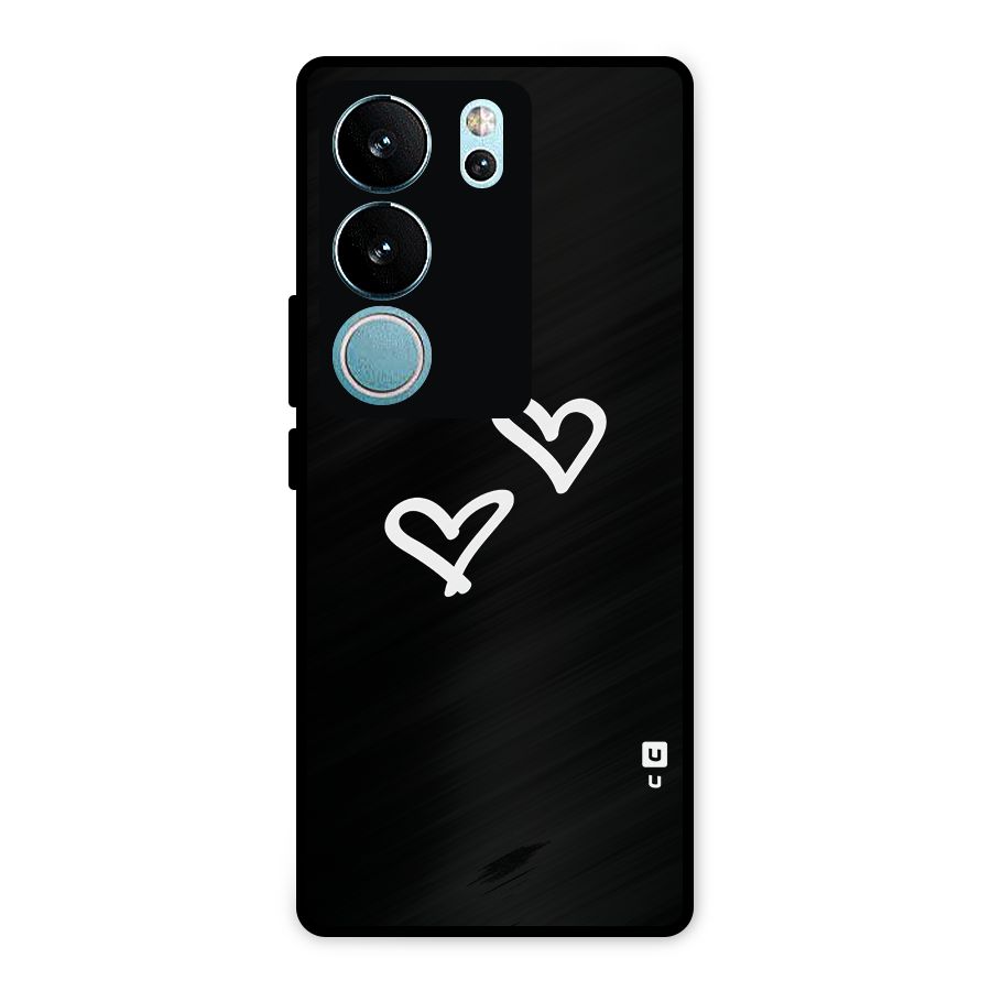 Hearts Love Metal Back Case for Vivo V29 Pro