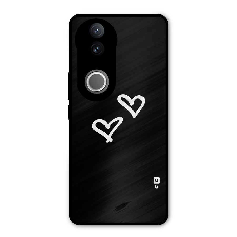 Hearts Love Metal Back Case for Vivo V50e