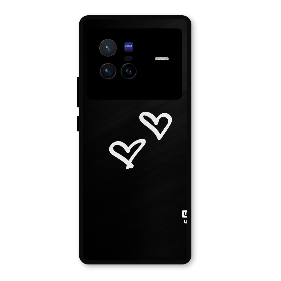 Hearts Love Metal Back Case for Vivo X80