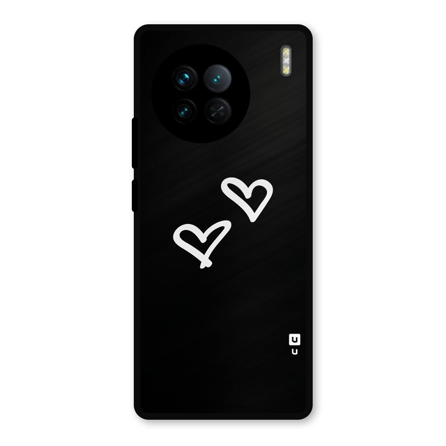 Hearts Love Metal Back Case for Vivo X90