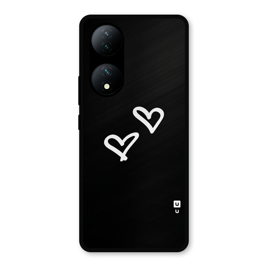 Hearts Love Metal Back Case for Vivo Y100a