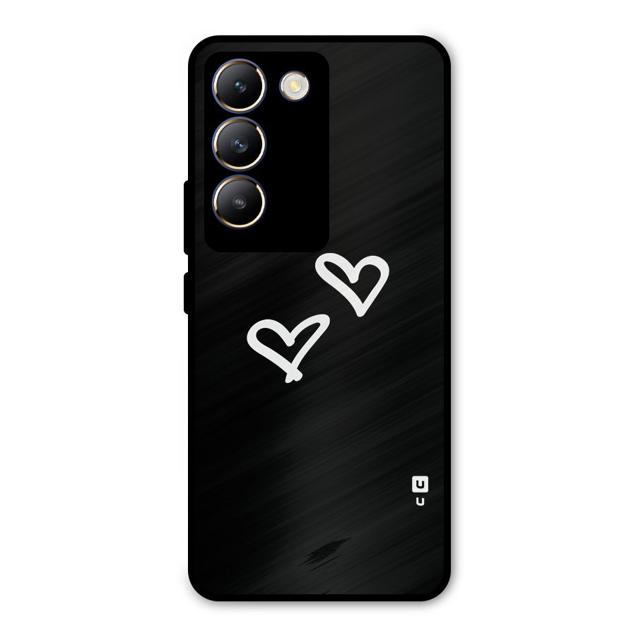 Hearts Love Metal Back Case for Vivo Y200e