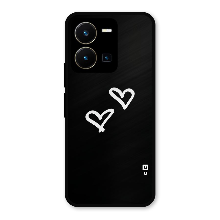 Hearts Love Metal Back Case for Vivo Y35