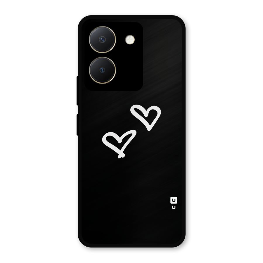 Hearts Love Metal Back Case for Vivo Y36