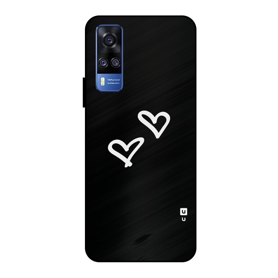 Hearts Love Metal Back Case for Vivo Y51