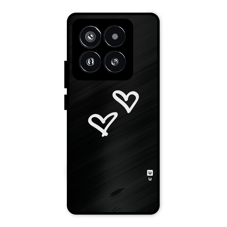 Hearts Love Metal Back Case for Xiaomi 14 Pro