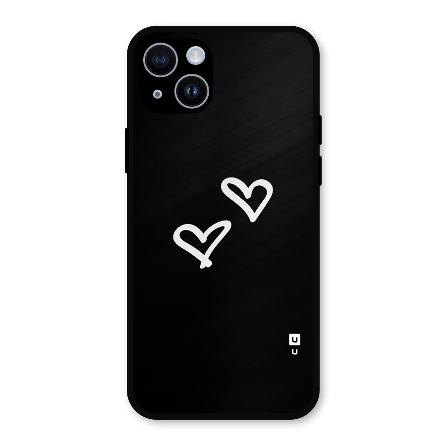 Hearts Love Metal Back Case for iPhone 14