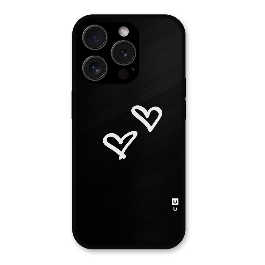 Hearts Love Metal Back Case for iPhone 15 Pro