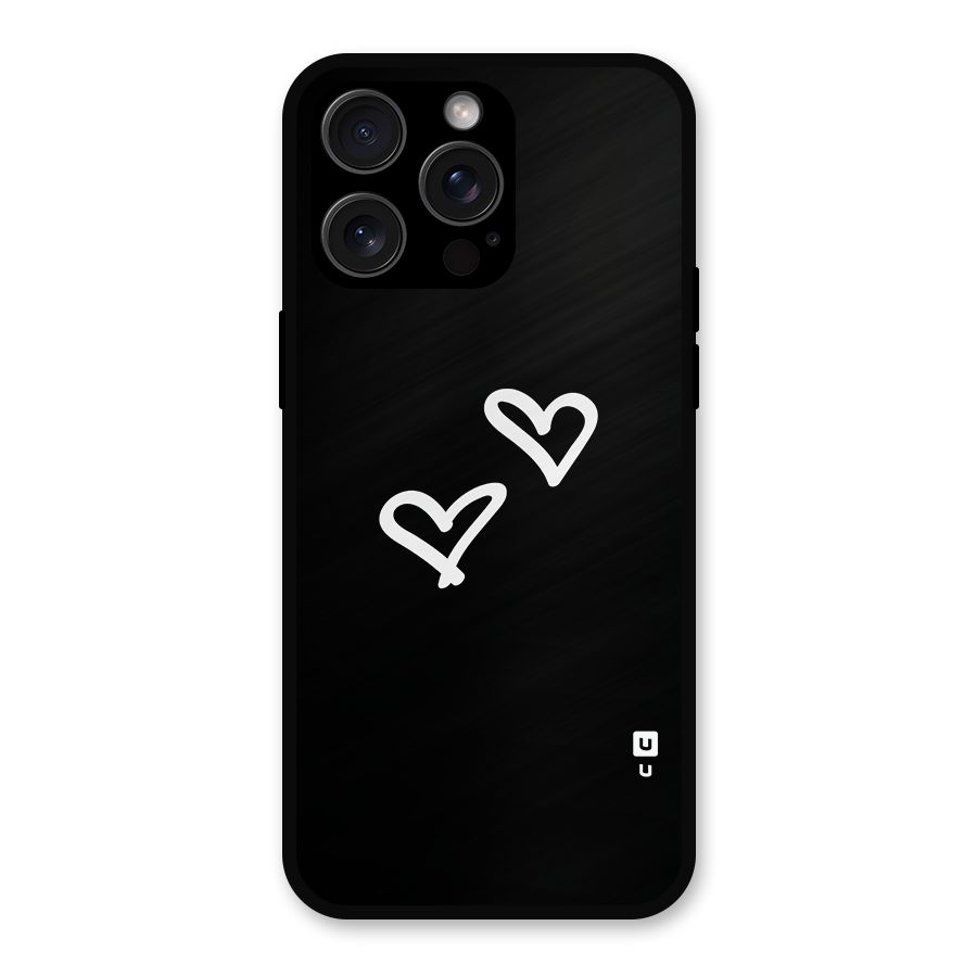 Hearts Love Metal Back Case for iPhone 15 Pro Max