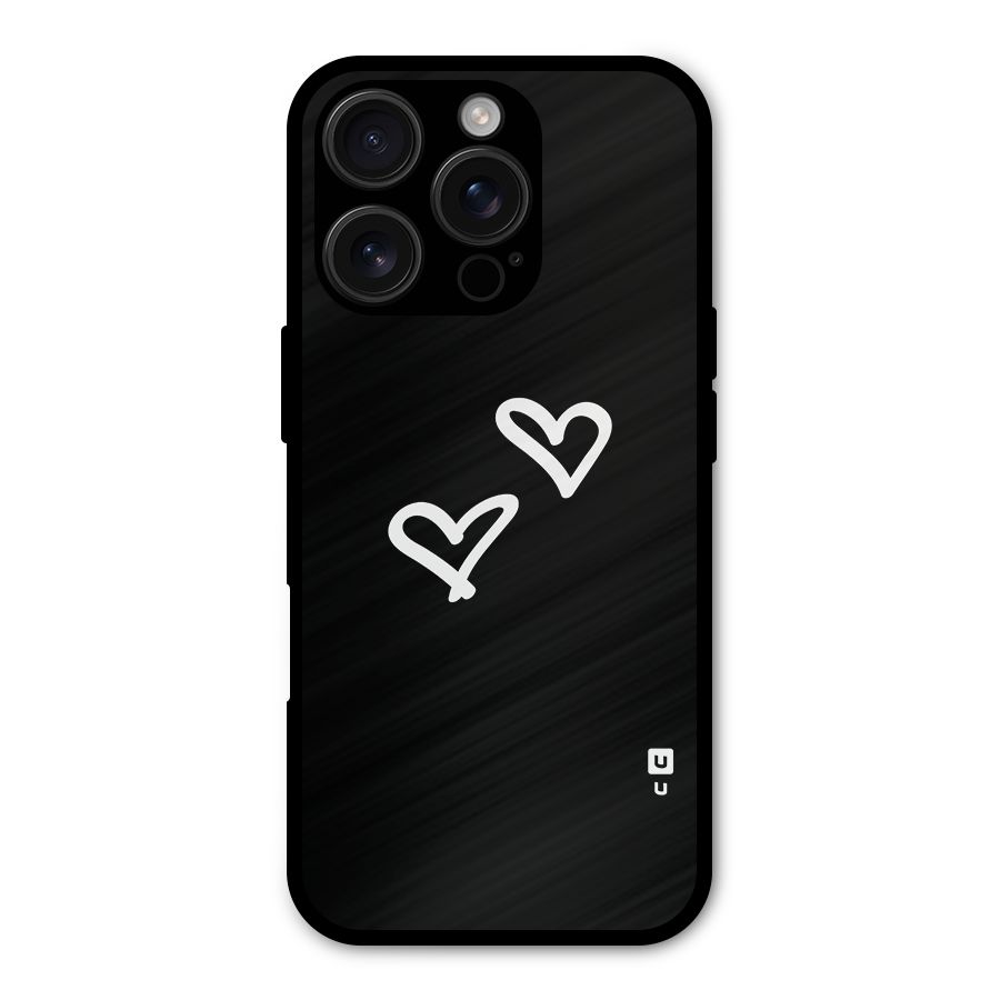 Hearts Love Metal Back Case for iPhone 16 Pro