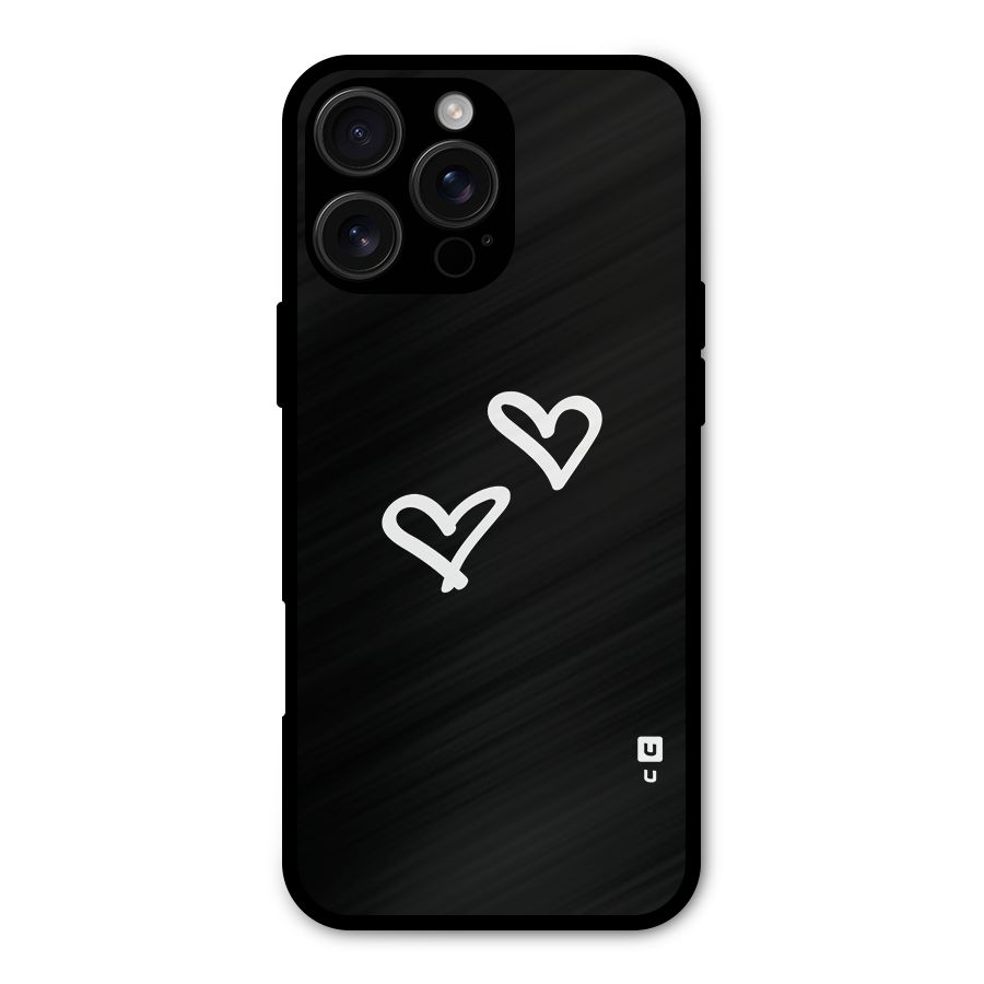 Hearts Love Metal Back Case for iPhone 16 Pro Max