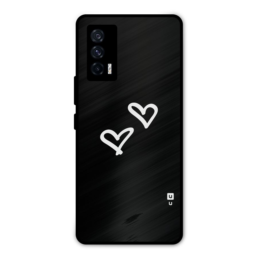 Hearts Love Metal Back Case for iQOO 7 5G