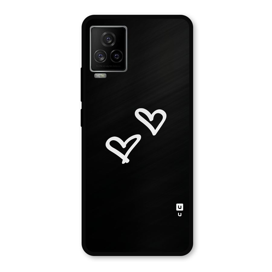 Hearts Love Metal Back Case for iQOO 7 Legend 5G