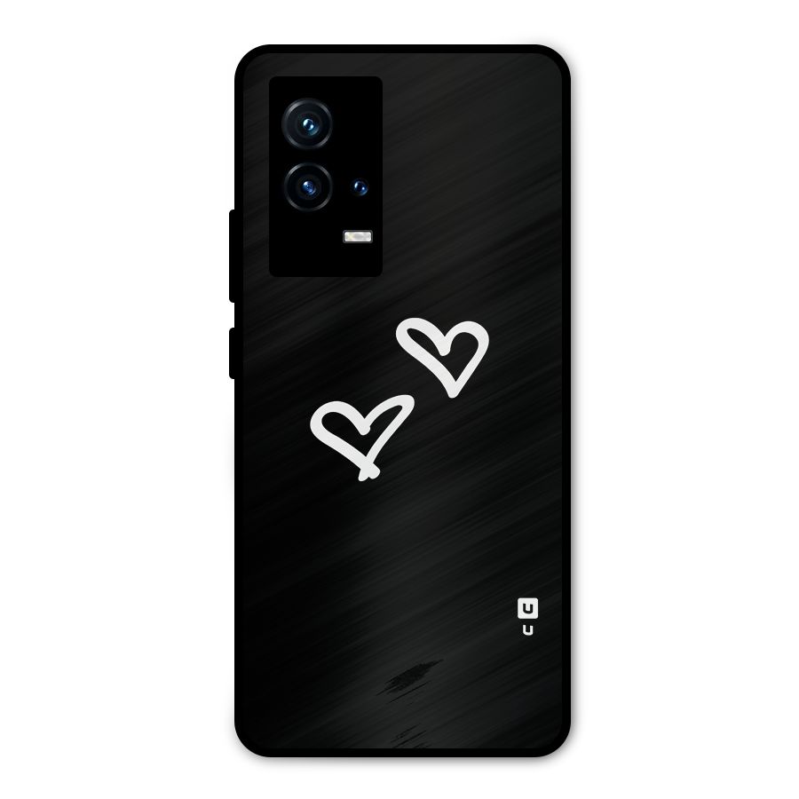 Hearts Love Metal Back Case for iQOO 9 5G