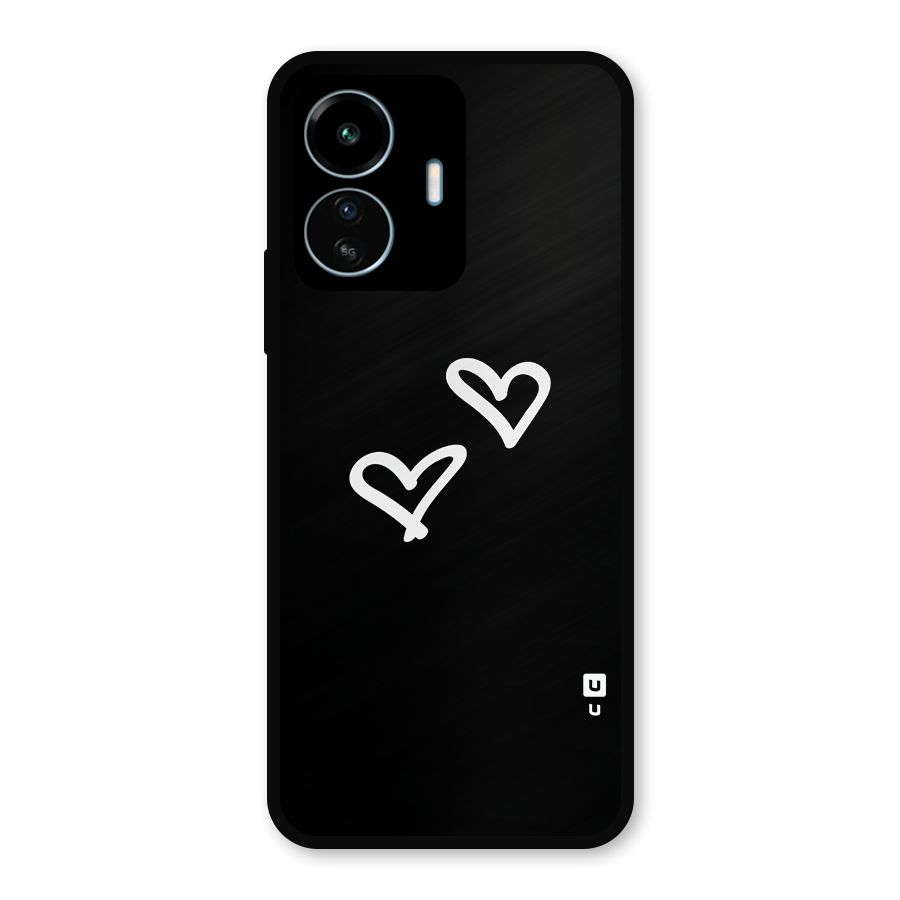 Hearts Love Metal Back Case for vivo iQOO Z6 Lite 5G