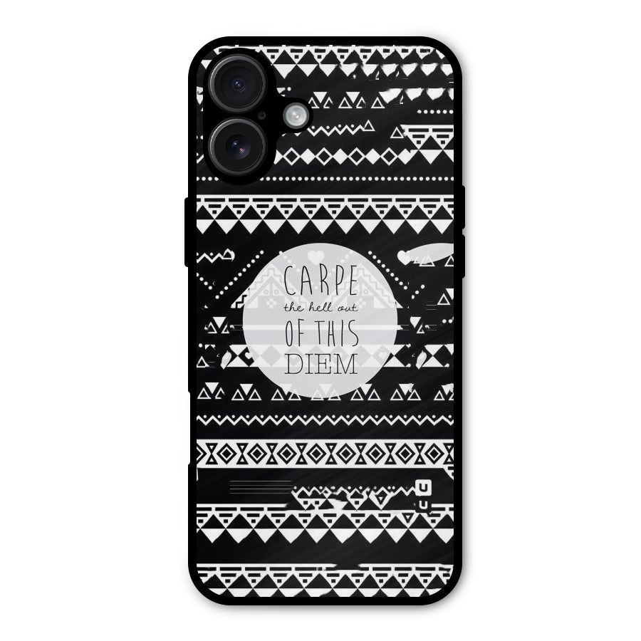 Hell Diem Metal Back Case for iPhone 16 Plus