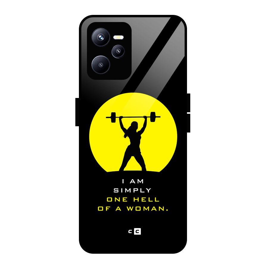 Hell Women Glass Back Case for Realme C35