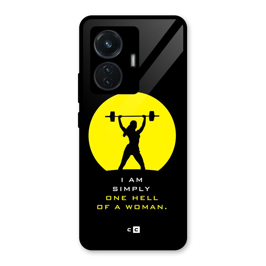 Hell Women Glass Back Case for Vivo T1 44W