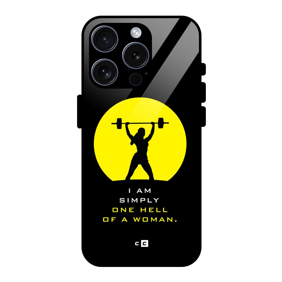 Hell Women Glass Back Case for iPhone 15 Pro