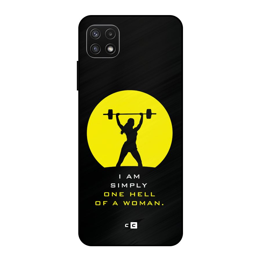 Hell Women Metal Back Case for Galaxy A22 5G