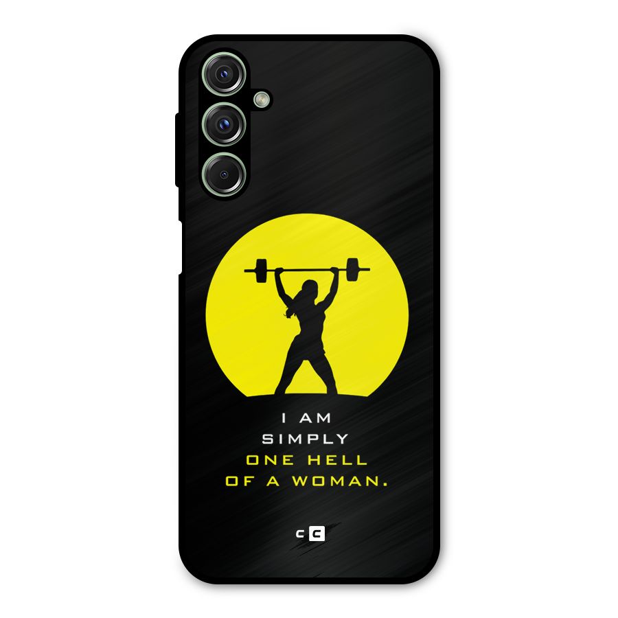 Hell Women Metal Back Case for Galaxy F34