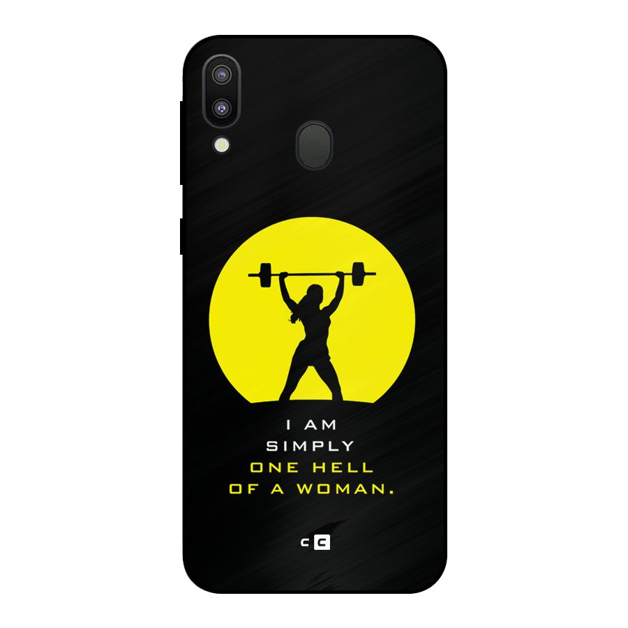 Hell Women Metal Back Case for Galaxy M20