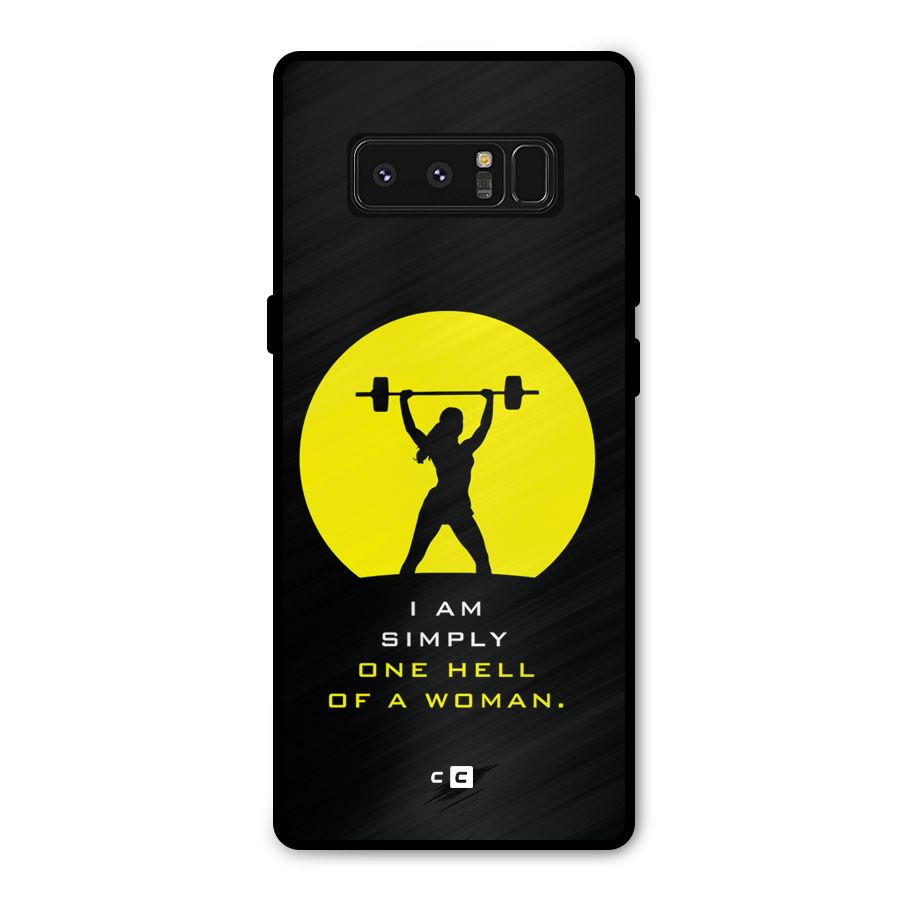 Hell Women Metal Back Case for Galaxy Note 8